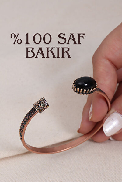 Süspüs Accessories سوار أونيكس ستون من النحاس النقي الأصلي (الحجر الطبيعي)