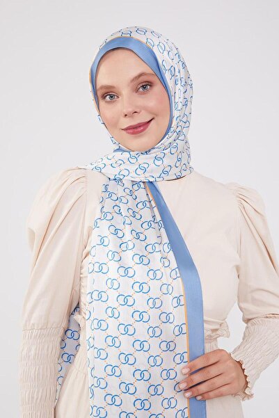 Levidor Mavi Halka Desen Brand Şal
