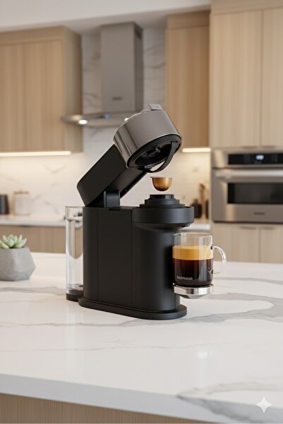 Nespresso Vertuo Next Krups Kapsül Kahve Makinesi – Madalyon Gümüş | Tek Tuşla 5 Farklı Kahve Boyutu