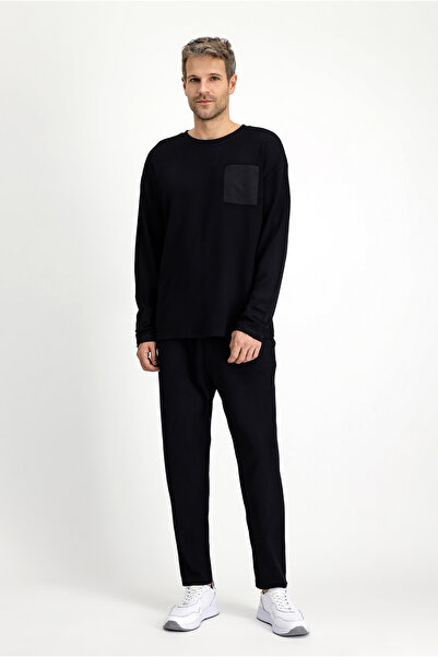 Kiğılı Home Σετ πιτζάμες με μακρυμάνικο λαιμόκοψη 3 τεμαχίων με σορτς