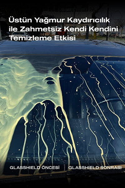 Nasiol Glasshield Nano Yağmur Kaydırıcı-Cam Yüzey Seramik Kaplama Spreyi-2 Yıl Dayanım-50ml-Su İtici
