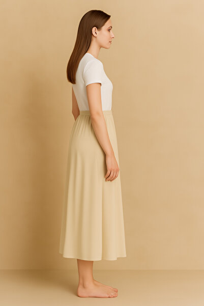 Lesa Wear Long Skirt Petticoat, Underskirt, Inner Skirt, Skirt Bottoming Layer, Petticoat