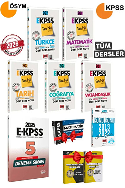Yargı Yayınları 2026 Yargı E KPSS GYGK Tüm Dersler Ders Notu Seti+Editör EKPS...