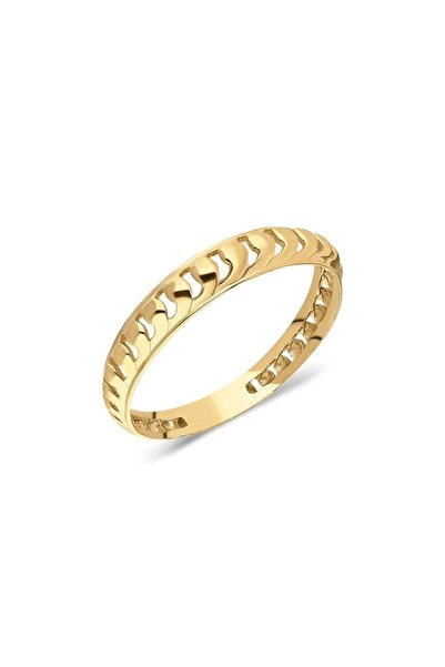 FasekGold Alyans Altın Yüzük - 14 Ayar Altın Bombeli Nişan Söz Minimal Alyans...