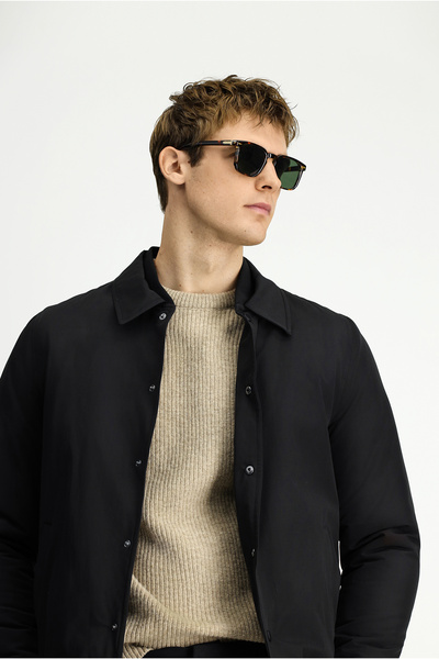 Kiğılı Regular Fit Baby Collar Snap Fastener Coat