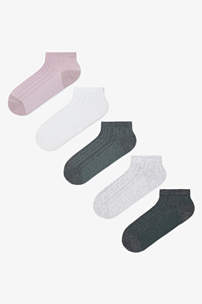 Penti 5 ζευγάρια βαμβακερές κάλτσες με μοτίβο ζακάρ