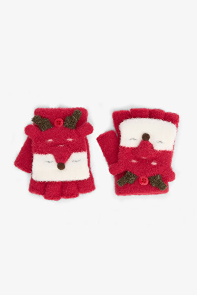 Penti Red Boy's Deer Gloves