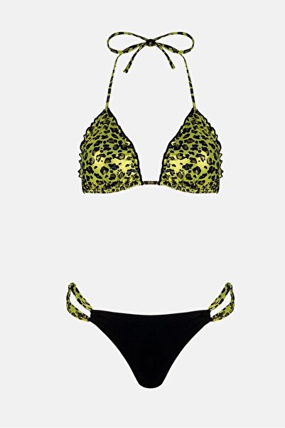 AYYILDIZ 4652 Shiny Green Bikini Set
