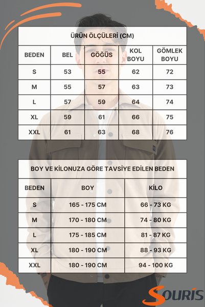 Souris Men's Stretch Fabric Shirt Jacket Casual Fit Double Flap Pocket Snap Closure 4-Pocket Camel