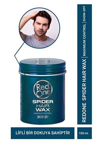 Red One Spider Hair Wax Güçlü Tutuş Esnek Yapi Ve Doğal Parlaklık 100ml
