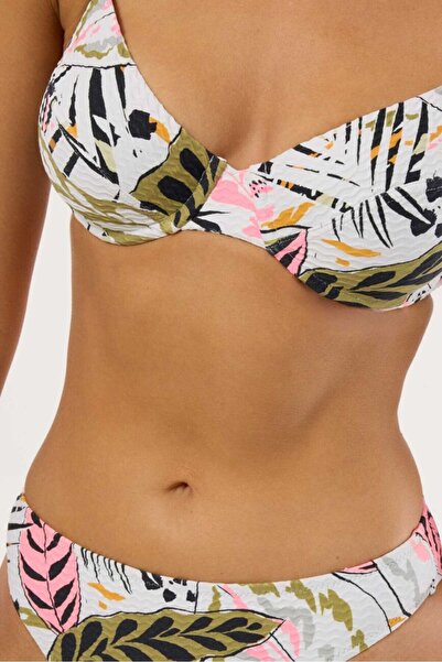 AYYILDIZ 4613 Beyaz Desenli Bikini Takımı