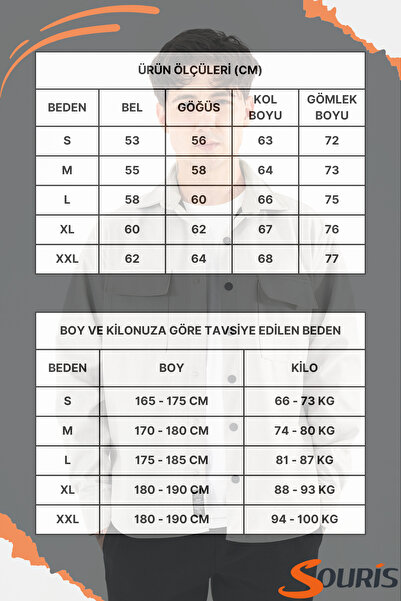 Souris Men's Light Gray Oversize Shirt Jacket with Flap, Double Pockets and Snap Fasteners