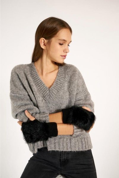 BALIENTE Black Sheepskin Women's Gloves