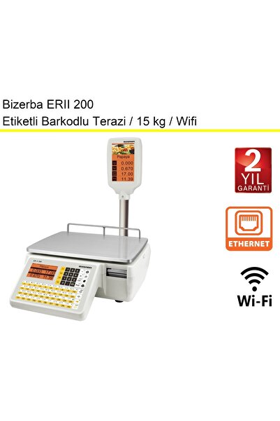 bizerba ERII 200 Etiketli Barkodlu Terazi 15 KG Wifi