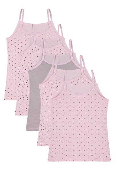 Donella 5'li Pembe Renkli Kız Çocuk Atlet - 438116