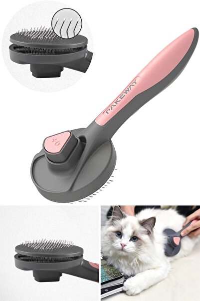 Trendpoint مشط للقطط والكلاب باللون الوردي لجمع الشعر