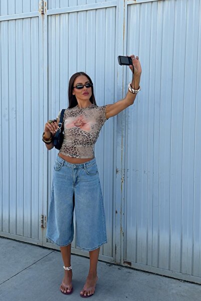 Bershka Bol denim bermuda şort