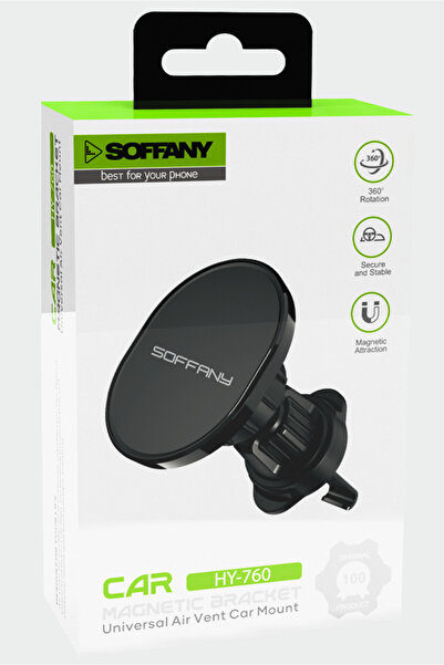 Soffany HY-760 360° Manyetik Araç İçi Telefon Tutucu Klima Uyumlu