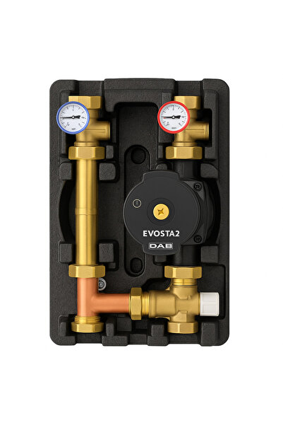 GIACOMINI Grup de pompare cu vană termostatică R586RY104, pompă de circulație DAB EVOSTA2, 400 mp