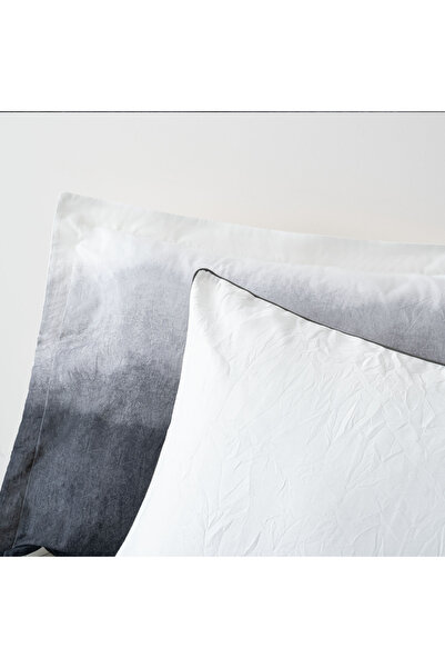 Ecocotton Alin Tek Kişilik Nevresim Takımı %100 Pamuk Ütü İstemeyen Baskılı Siyah 160x220 Cm