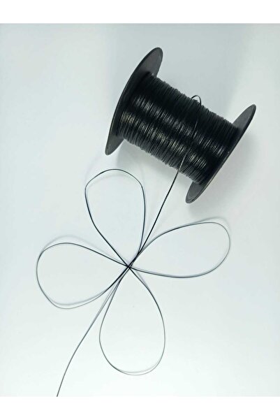 Eskişehir hobi sanat Μαύρο 0,6 mm 100 μέτρα κερωμένο σχοινί θήκης δερμάτινο κολιέ με κλωστή ραπτικής Σχέδιο κοσμήματος Σχοινί βραχιόλι