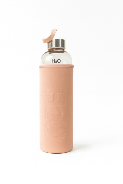 Fhilli H2O Leather Covered Glass Flask 1000 ml