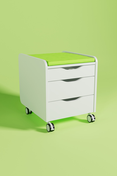 Creo Mobili Sirius Çocuklar İçin Oturulabilir Keson, Çekmeceli Ergonomik Komo...