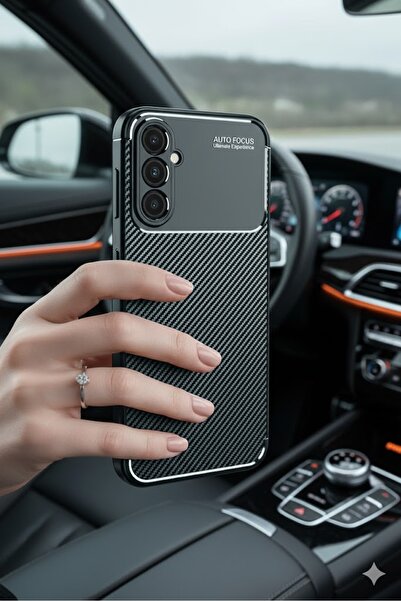 TechTrove Samsung Galaxy S22 Plus Kılıf Kamera Korumalı Darbe Emici Karbon Fi...