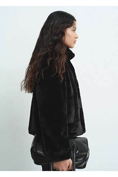 Mango Teen Kürk görünümlü ceket