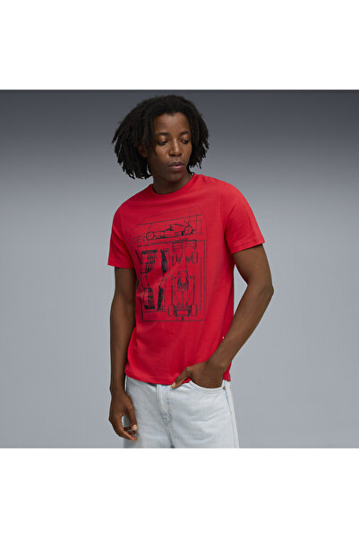 Puma Ανδρικό μπλουζάκι Scuderia Ferrari Sportswear με γραφικά