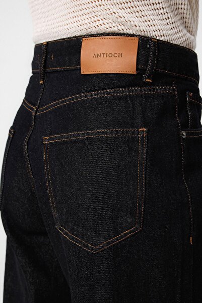 Antioch Black High Waist Relaxed Fit Men's Jeans
