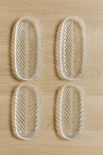 Tercih Home Plastik Kayık Tabak Sunumluk 14cm 4 Adet Kahvaltı Sunum Tabagı