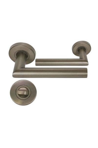 Store Vega Anthracite Wc Type Stainless Door Handle Set
