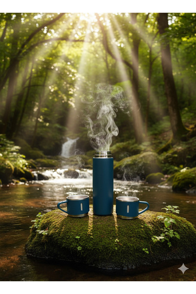 GiralStore 3 Bardaklı Termus, Paslanmaz Çelik Termos, Vakumlu Çanta Hediyeli ...