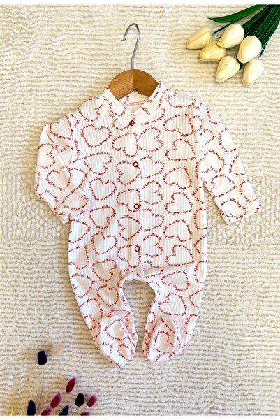 VANİLLİA 100% Cotton Organic Baby Girl Baby Boy Newborn Romper Printed Romper