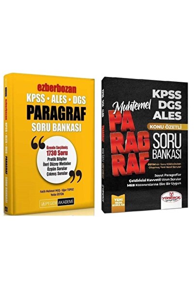 Pegem Akademi Yayıncılık SÜPER FİYAT - Pegem + Yönerge KPSS ALES DGS Paragraf...