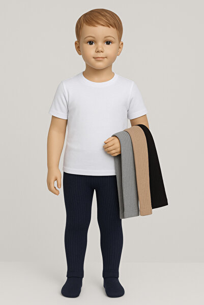 MUNİS BABY 4 ADET 4 RENK FİTİLLİ ÇOCUK TAYT