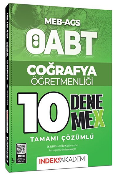 İndeks Akademi İndeks Akademi 2026 ÖABT MEB-AGS Coğrafya Öğretmenliği 10 Dene...