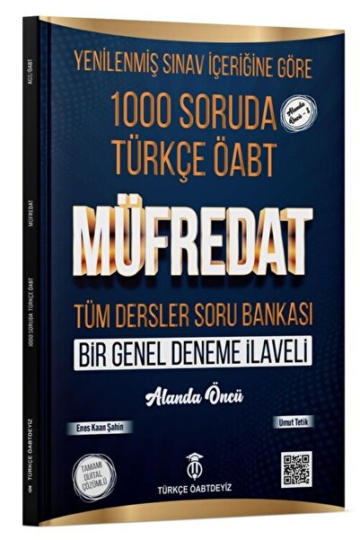 TÜRKÇE ÖABTDEYİZ ÖABT Türkçe Öğretmenliği Müfredat Soru Bankası Çözümlü - Ene...