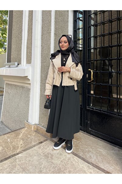 W WARGA Belt Detail Double-Breasted Short Jacket