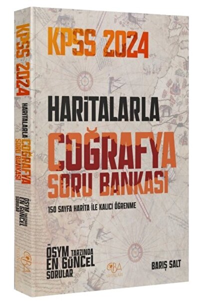 CBA Akademi SÜPER FİYAT - CBA Yayınları 2024 KPSS Haritalarla Coğrafya Soru B...