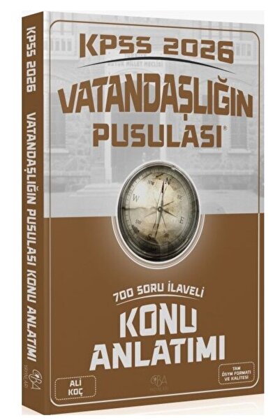 Genel Markalar CBA Yayınları 2026 KPSS Vatandaşlık Vatandaşlığın Pusulası Kon...