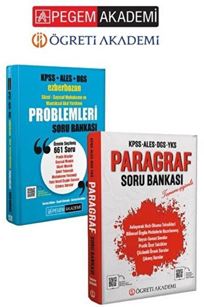 Pegem Akademi Yayıncılık Pegem KPSS ALES DGS YKS Sözel-Sayısal Mantık ve Muha...