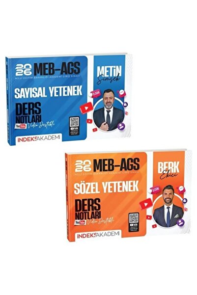 İndeks Akademi İndeks Akademi 2026 MEB-AGS Sözel + Sayısal Yetenek Ders Notla...