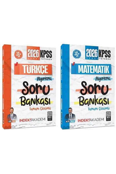 İndeks Akademi İndeks Akademi 2026 KPSS Türkçe + Matematik Algoritma Soru Ban...