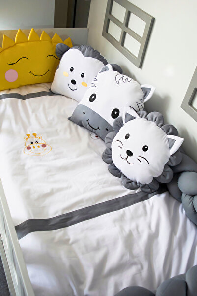 Kista Baby Montessori Bebek Uyku Seti Örgü Yan Korumalı Uyku Seti 90x190 100x...