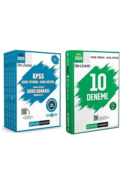 Pegem Akademi Yayıncılık Pegem 2026 KPSS Ön Lisans Soru Bankası Modüler + 10 ...