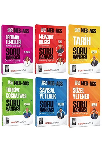 İndeks Akademi 2026 MEB-AGS Tüm Dersler Soru Bankası 6 lı Set Yayıncılık