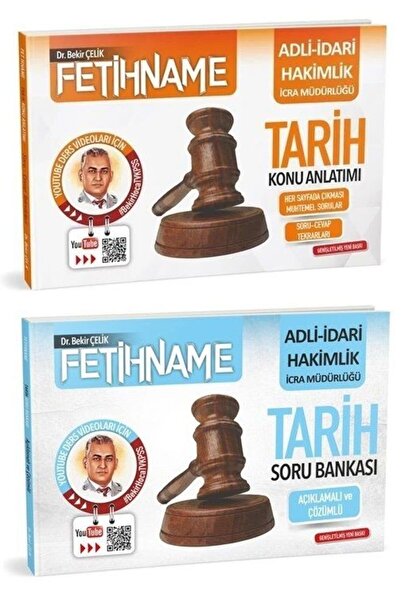 Bekir Çelik Tarih Bekir Çelik Adli İdari Hakimlik İcra Müdürlüğü FETİHNAME Tarih Konu + Soru 2 li Set Bekir Çelik