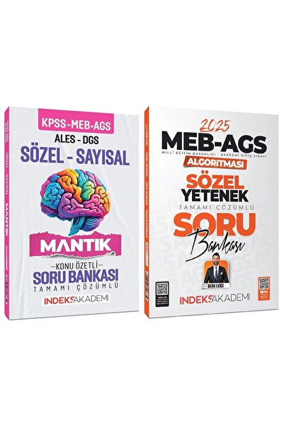 İndeks Akademi SÜPER FİYAT - 2025 MEB-AGS Algoritması Sözel + Sayısal Mantık ...